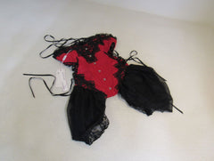 Chairmian Irresistable Fashion Corset Lingerie Black/Red Strapless Female Size M -- New