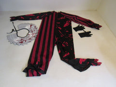 Spirit Scary Clown Costume Black/Red Child M 8-10 18-03-CC-207 Polyester -- Used