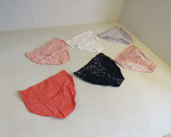 Amazon Essentials Hi Cut Brief 6 Pack Stars & Dots Multicolored Female Size M -- New