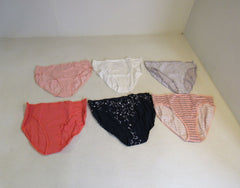 Amazon Essentials Hi Cut Brief 6 Pack Stars & Dots Multicolored Female Size M -- New
