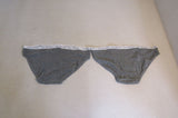 Tommy Hilfiger Brief 2 Pack Bikini Cut Gray Cotton Spandex Female Size L -- New