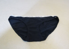Tommy Hilfiger Brief Navy Bikini Cut Cotton Spandex Female Size L -- New