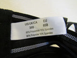 HWDI Push Up Bra Convertible Black Polyester Spandex Female Size 38D -- New