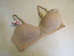 Hanes Bra Nude Breathable Mesh Nylon Polyamide Spandex Female Size XL -- New