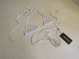 Sherrylo Swimwear Thong Fishnet Bikini G String See Through White Female Size S -- New