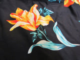 Cupshe Swimsuit One Piece Black/Multicolored Flowers Nylon Female Size M -- New