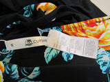 Cupshe Swimsuit One Piece Black/Multicolored Flowers Nylon Female Size M -- New