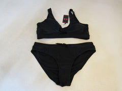 Shekini Bikini 2 Piece Black Padded Top Polyester Female Size XL -- New