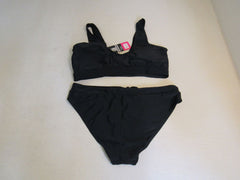 Shekini Bikini 2 Piece Black Padded Top Polyester Female Size XL -- New