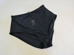 Relleciga Swimsuit Bottoms High Cut High Waisted Black Polyester Female Size L -- New