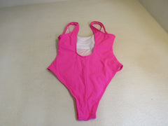 Designer Swimsuit One Piece Hot Pink Padded Top Nylon Spandex Female Size M -- New
