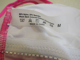 Designer Swimsuit One Piece Hot Pink Padded Top Nylon Spandex Female Size M -- New