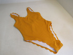 Designer One-Piece Swimsuit Mustard Female Size L -- New