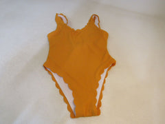 Designer One-Piece Swimsuit Mustard Female Size L -- New