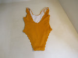Designer One-Piece Swimsuit Mustard Female Size L -- New