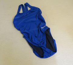 Speedo Swimsuit One Piece Super Pro Blue Polyester Female Kids 12-14 -- New