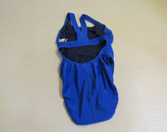 Speedo Swimsuit One Piece Super Pro Blue Polyester Female Kids 12-14 -- New