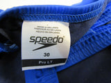 Speedo Swimsuit One Piece Super Pro Blue Polyester Female Kids 12-14 -- New