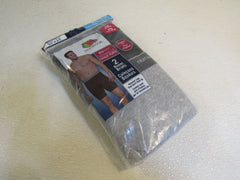 Fruit of the Loom Boxer Briefs 2 Pack Black Gray Cotton Polyester Male Size 2XB -- New