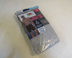 Fruit of the Loom Boxer Briefs 2 Pack Black Gray Cotton Polyester Male Size 2XB -- New