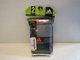 Adidas Boxer Briefs 2 Pack Black Gray Aeroready Polyester Spandex Male Size XL -- New