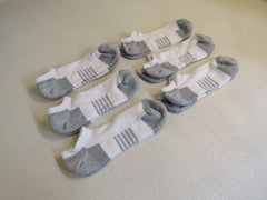 Standard Socks 6 Pack Low Cut White/Gray Male -- New