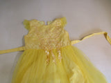 Designer Dress Yellow Polyester Vicose Female Adult -- Used