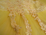 Designer Dress Yellow Polyester Vicose Female Adult -- Used