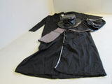 Era Spooky Haloween Costume Plague Doctor Black/Silver Polyester Unisex Size M -- New