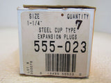 Dorman 1-1/4-in Steel Cup Type Expansion Plugs Lot of 7 555-023 Steel -- New