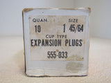 Dorman 1-45/64-in Cup Type Expansion Plugs Lot of 10 555-033 -- New