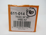 Dorman 7/16-20-in x 3/4-in Wheel Hex Nut Lot of 16 611-014 -- New