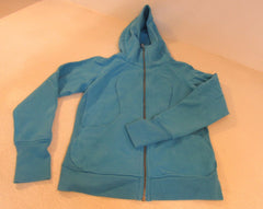 Lululemon Athletic Zip Up Hoodie Turquoise Blue Luon Female Size 8 -- Used