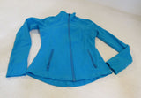 Lululemon Athletic Zip Up Sweatshirt Turquoise Blue Luon Female Size 8 -- Used
