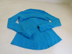 Lululemon Athletic Zip Up Sweatshirt Turquoise Blue Luon Female Size 8 -- Used