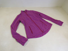 Lululemon Athletic Zip Up Sweatshirt Magenta Luon Female Size 8 -- Used