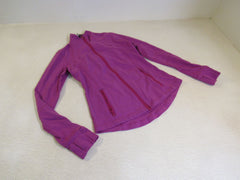 Lululemon Athletic Zip Up Sweatshirt Magenta Luon Female Size 8 -- Used