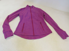 Lululemon Athletic Zip Up Sweatshirt Magenta Luon Female Size 8 -- Used