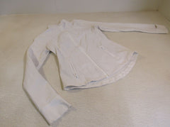 Lululemon Athletic Zip Up Sweatshirt Off White Luon Female Size 8 -- Used