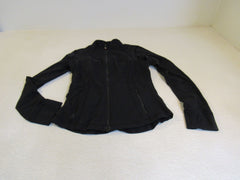 Lululemon Athletic Zip Up Sweatshirt Black Luon Female Size 8 -- Used