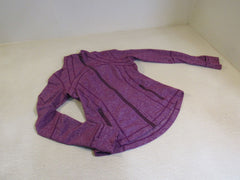 Lululemon Athletic Zip Up Sweatshirt Magenta Plum Luon Female Size 8 -- Used