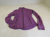 Lululemon Athletic Zip Up Sweatshirt Magenta Plum Luon Female Size 8 -- Used