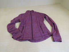 Lululemon Athletic Zip Up Sweatshirt Magenta Plum Luon Female Size 8 -- Used