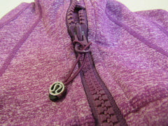 Lululemon Athletic Zip Up Sweatshirt Magenta Plum Luon Female Size 8 -- Used