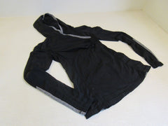 Lululemon Athletic Pull Over Hoodie Black/Gray Luon Female Size 8 -- Used