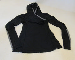 Lululemon Athletic Pull Over Hoodie Black/Gray Luon Female Size 8 -- Used