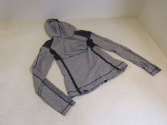 Lululemon Athletic Pull Over Hoodie Gray Luon Female Size 8 Striped -- Used