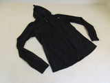 Reebok Athletic Zip Up Hoodie Black Cotton Female Size M -- Used