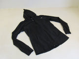 Reebok Athletic Zip Up Hoodie Black Cotton Female Size M -- Used