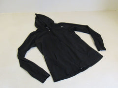 Reebok Athletic Zip Up Hoodie Black Cotton Female Size M -- Used